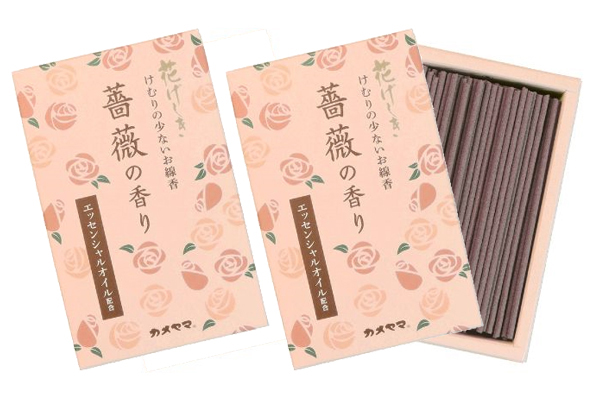 [花げしき ミニ] 薔薇の香り けむりの少ないお線香