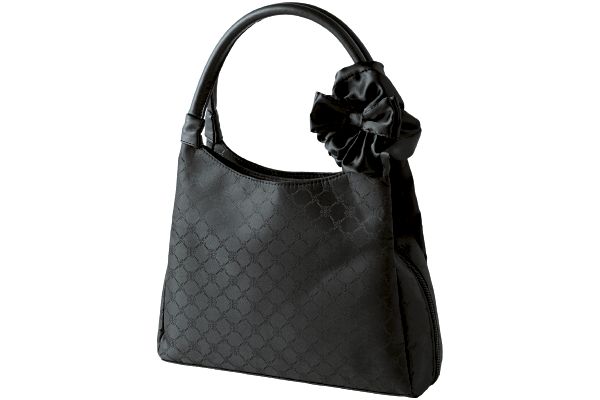 大きく開くフォーマルジャカードバッグ