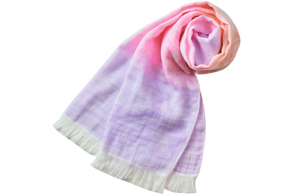 綿１００％やわらかガーゼストール　 ピンク系