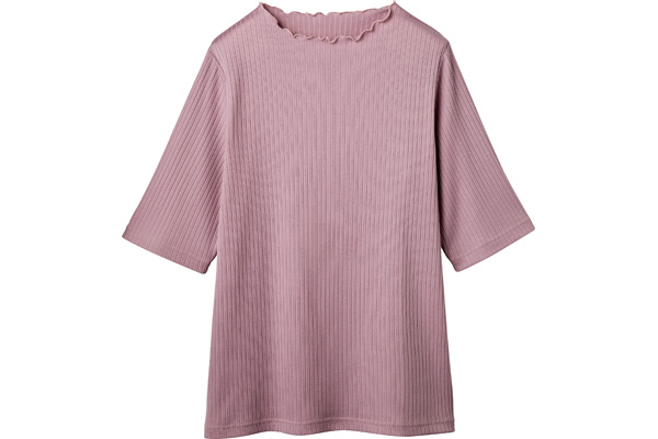 デイリーコットン伸びて楽らくリブメロウプルオーバー