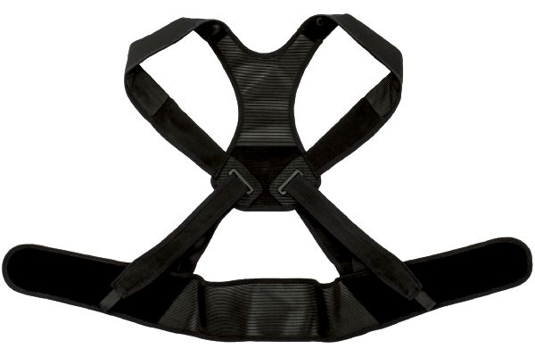 丸まった背中を起こす姿勢のサポーター