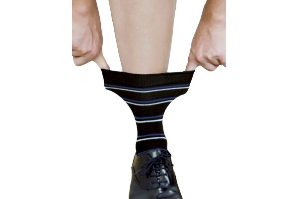 ゴムなしメンズカジュアルソックス（5柄組 25〜28ｃｍ）