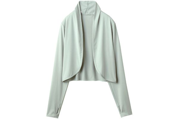 軽く羽織れるＵＶカットボレロ Ｍ〜ＬＬアイスグレー