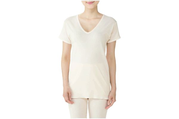 快適工房　Ｖ型３分袖スリーマー