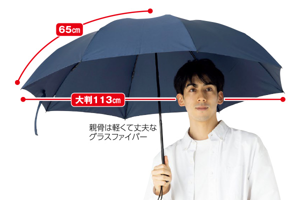 開くと大きいミニ傘　６５ｃｍ