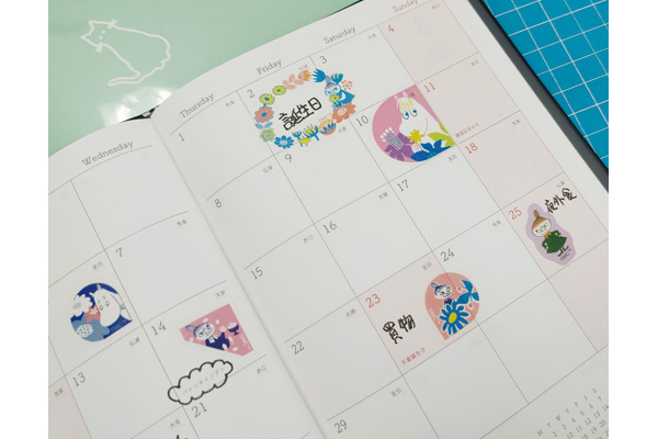 ムーミン　ひょっこりフレークシール