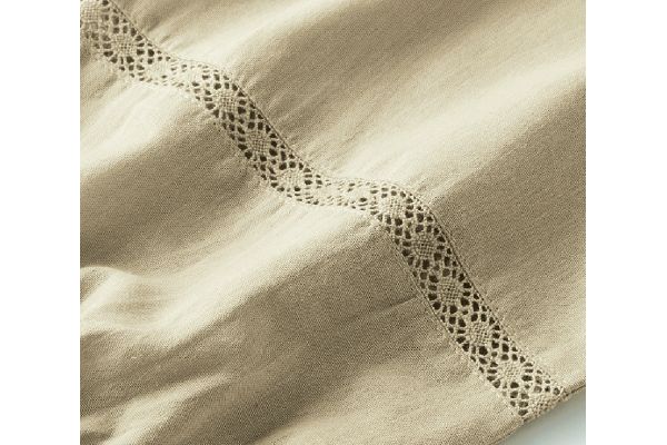 インド綿レース付きブラウス