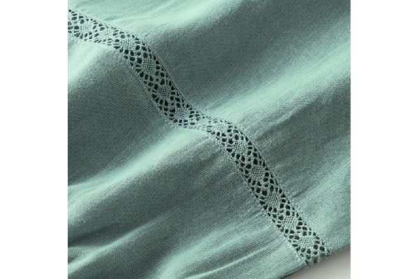 インド綿レース付きブラウス