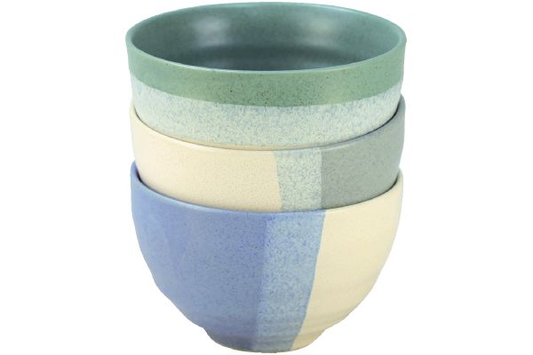 【ネット限定】［美濃焼］手塗り分けのっけ碗　（３柄組）