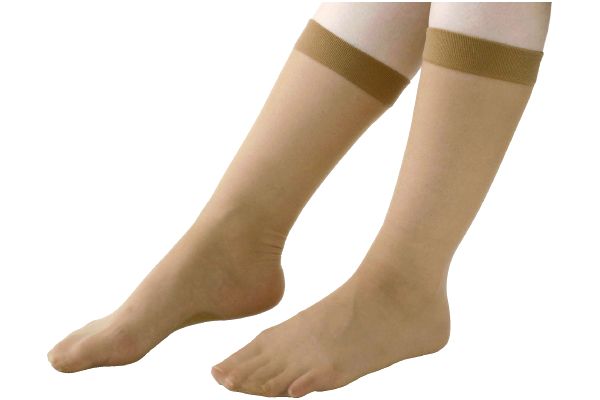 綿混で足裏さらりショートストッキング