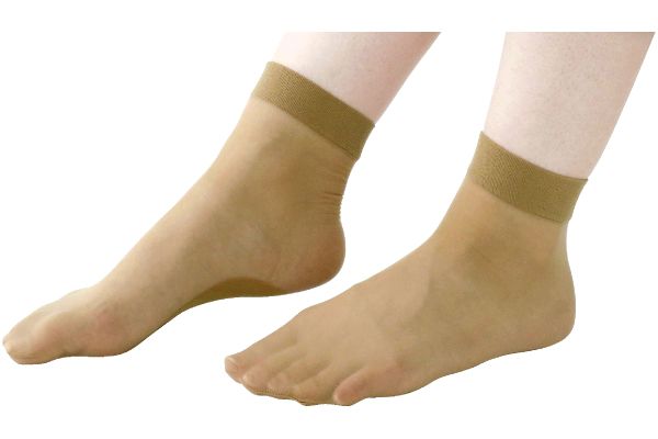綿混で足裏さらりミニストッキング