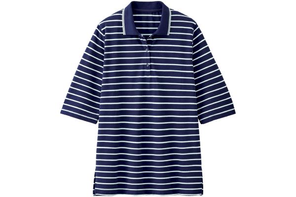 ＵＶカット鹿の子ボーダーポロ