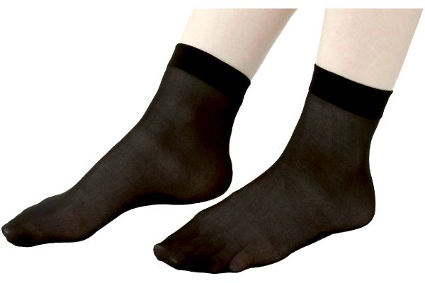 綿混で足裏さらりミニストッキング