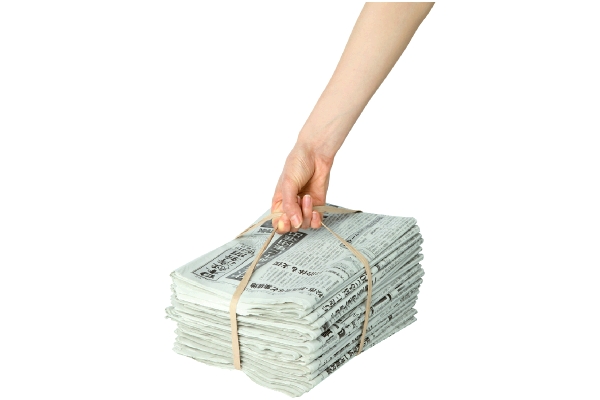 手が痛くなりにくい平らな紙ひも