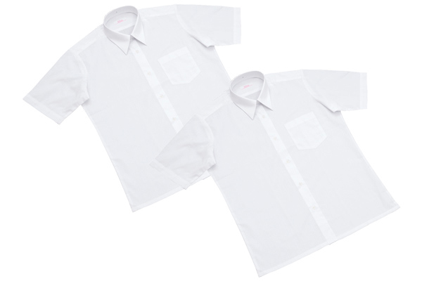 半袖スクールシャツ形態安定 （白　2枚組）155　女子