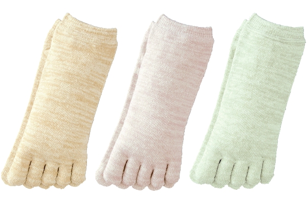 シルクの思いやり　5本指スニーカーソックス