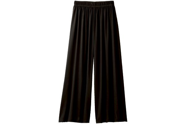 さらさら美脚ワイドパンツ　 Mブラック