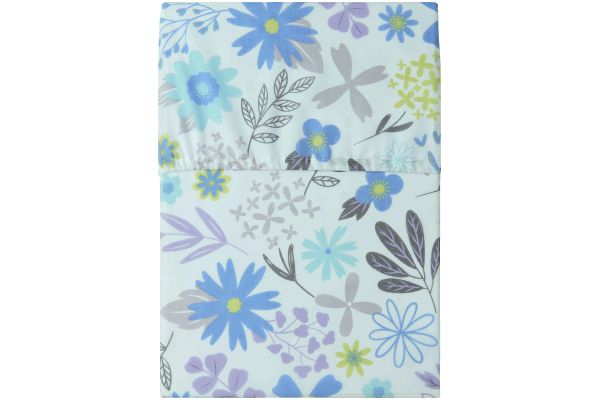 乾きやすいワンタッチシーツ シングル　プチフルール　ブルー