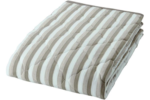 乾きやすいサラッとニット敷パッド （シングル）グレージュ