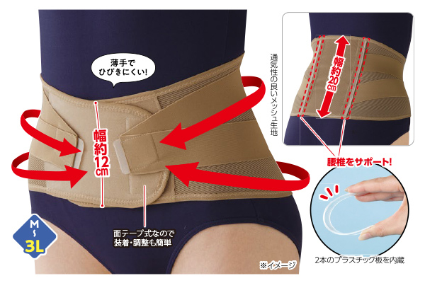 腰らく2重コルセット M〜Lモカ