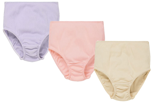 綿１００％深ばきのびのびリブ編ショーツ （３色組）Ｍ