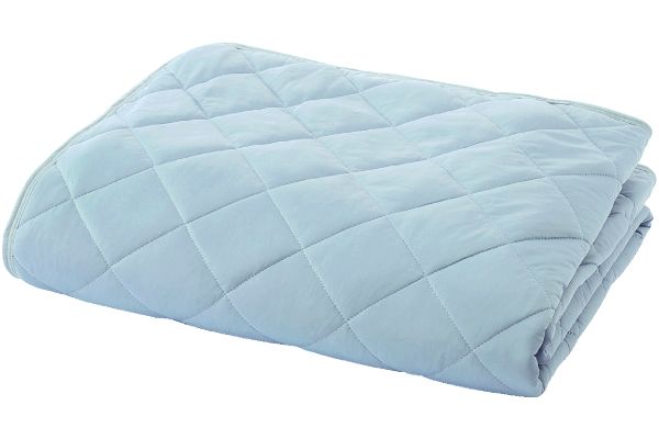 ３シーズン使えるやわらかパイルひんやり冷感敷きパッド 200×200ｃｍ　グレー