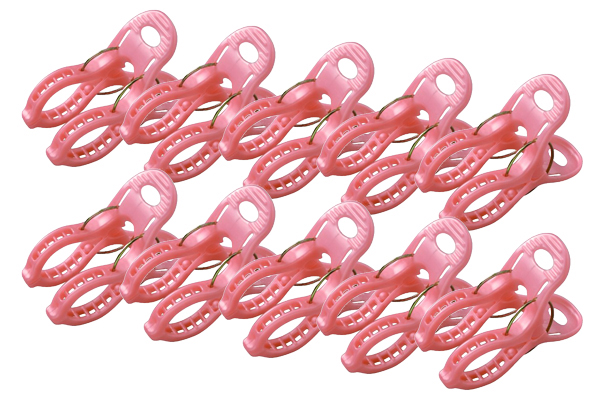 【ネット限定】厚さ違いも同時にはさめるピンチ　（10個組）　　