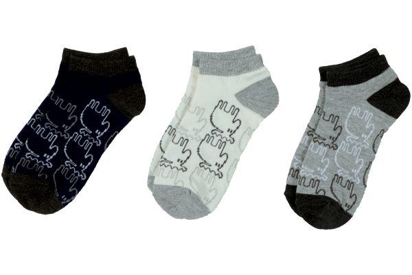 【ネット限定】［ｍｏｚ］ぎっしり柄スニーカー丈ソックス　（３色組　23〜25cm）　　