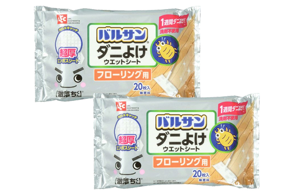 【ネット限定】[バルサン【下R】][激落ちくん]ダニよけウエットシート　（無香料　20枚入×2個組）　フローリング用　