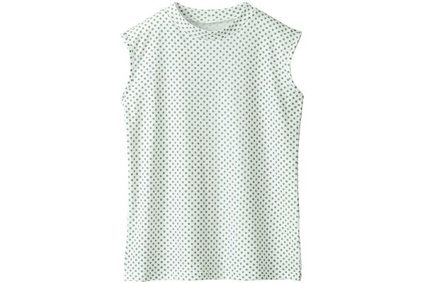 スリーブレスタンク Ｍ水玉ホワイト