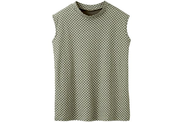 スリーブレスタンク Ｍ水玉グレー