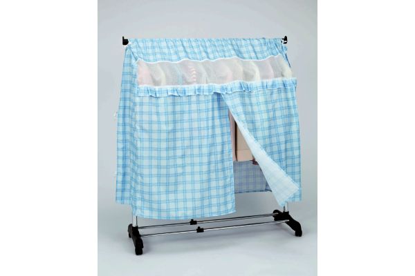 【ネット限定】チェック柄すっぽりハンガーラックカバー　　　