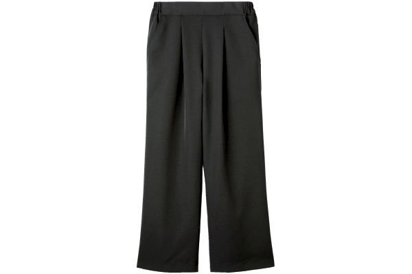 ワイドクロップドパンツ Ｍブラック