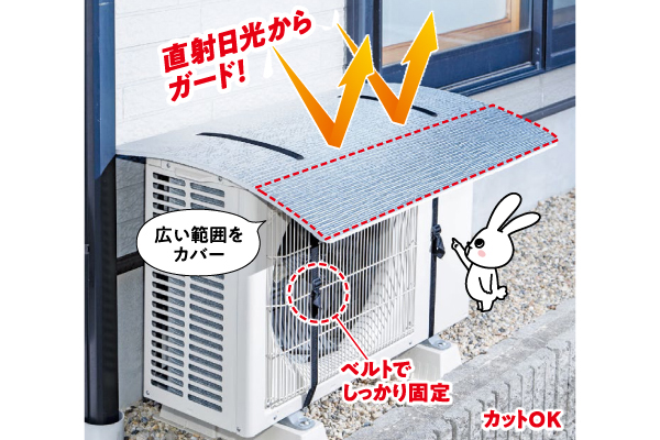アルミ箔！エアコンガード　ひさし付き