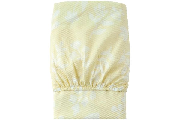 さらっと乾きやすいワンタッチシーツ（ボタニカル柄） １０５×２００ｃｍベージュ