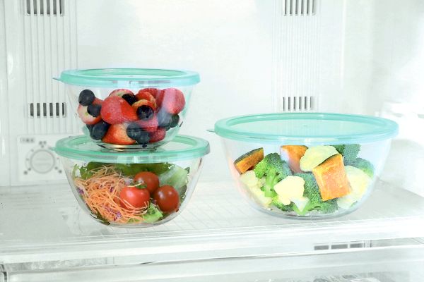 [DailyKitchen]耐熱ガラスボウルカバー付