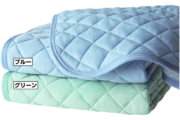 置くだけピタッと！ひんやり冷感敷きパッド　シングル １００×２０５ｃｍブルー