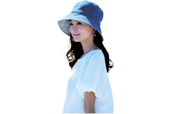 髪型ふんわりＵＶデニムハット