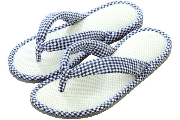 洗えるドライメッシュはなおスリッパ ブルー　L