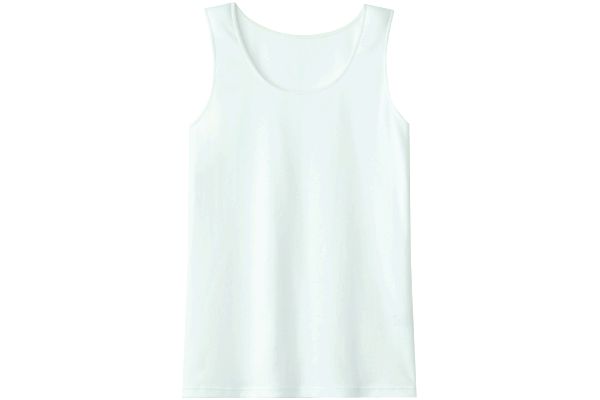 綿１００％やわらかタンクトップ Ｍホワイト