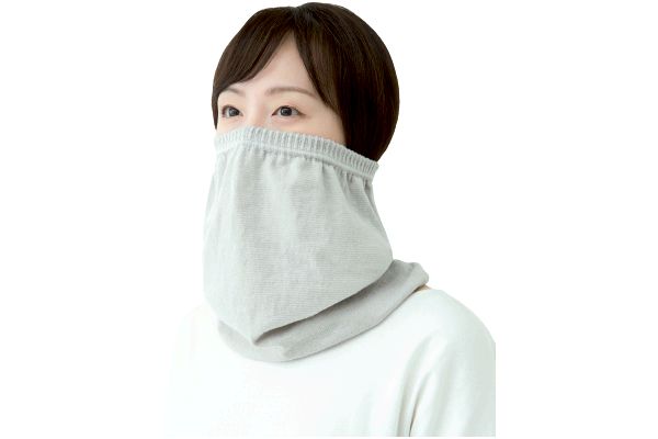 スッポリ被れる さらさら綿麻ＵＶネックカバー