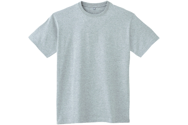 インド綿半袖Ｔシャツメンズ Mグレー