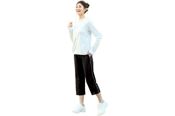ＵＶカット吸汗速乾ジャージパンツ　７分丈