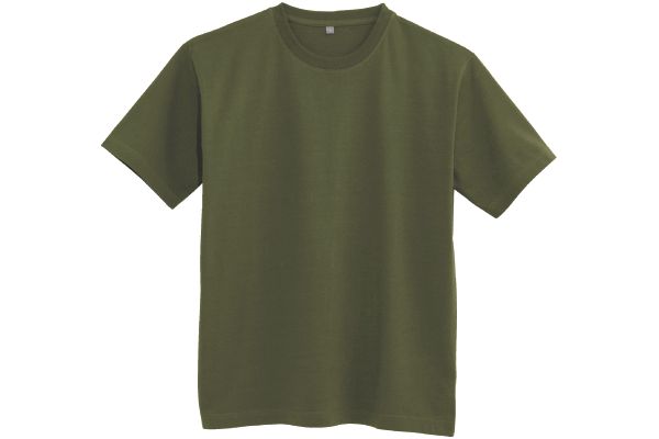 インド綿半袖Ｔシャツメンズ Mオリーブカーキ