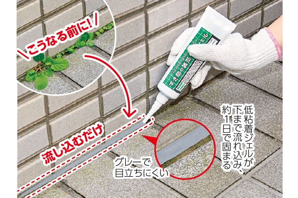 すき間の雑草予防ジェル