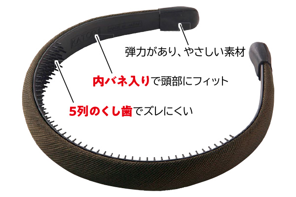 痛くなりにくい　ソフトフィットカチューシャ