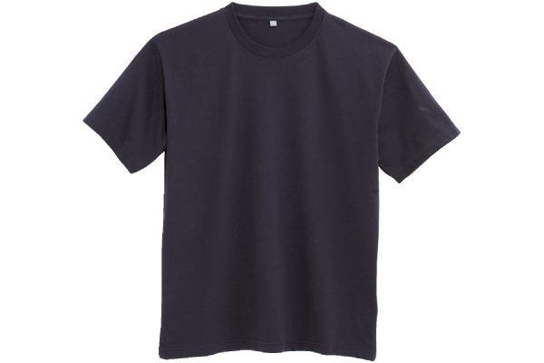 インド綿半袖Ｔシャツメンズ Ｍネイビー