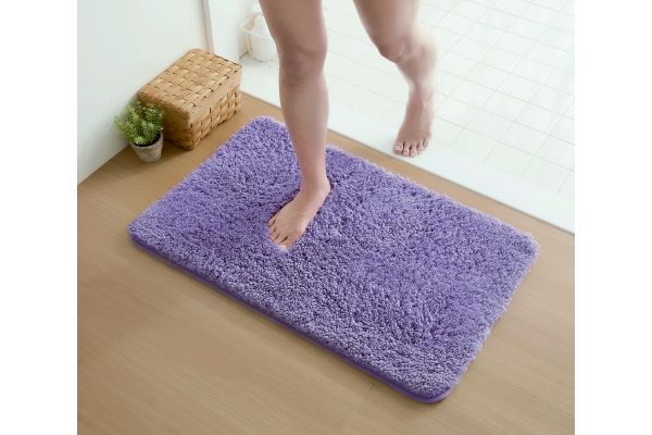 ふわふわ吸水大判バスマット ラベンダー