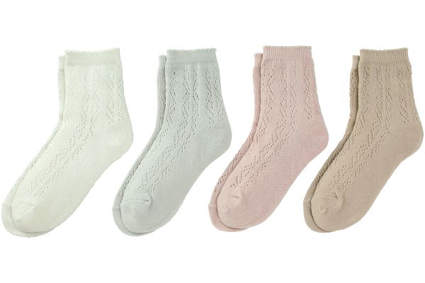 綿混ルミーソックス 22〜25ｃｍ4色組