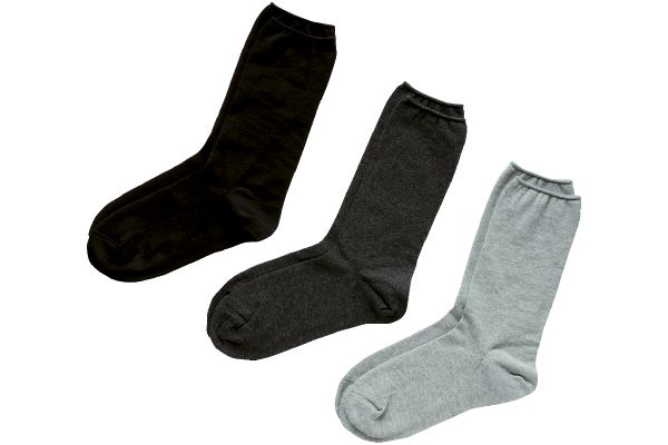 綿１００％ゴムなし消臭メンズソックス
